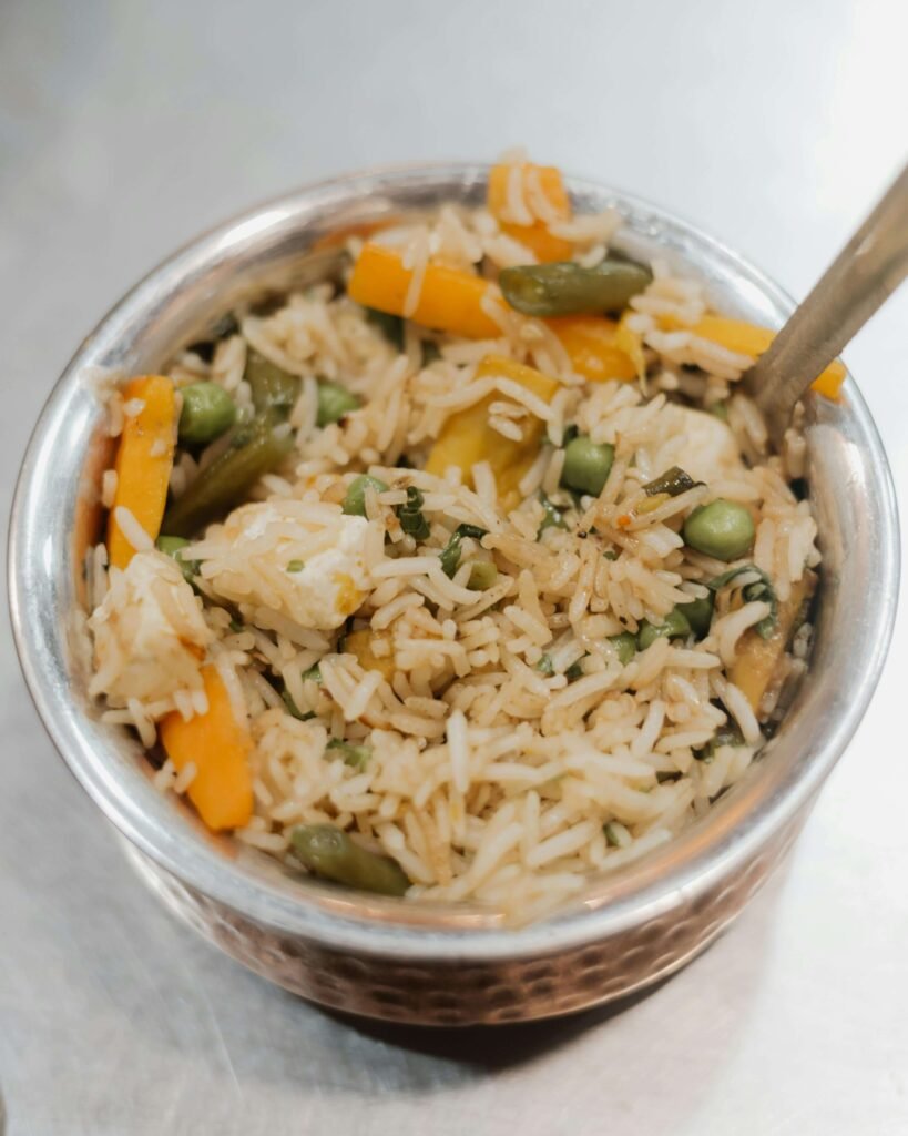 mixed vegetable rice as a kidney friendly recipe for renal diet