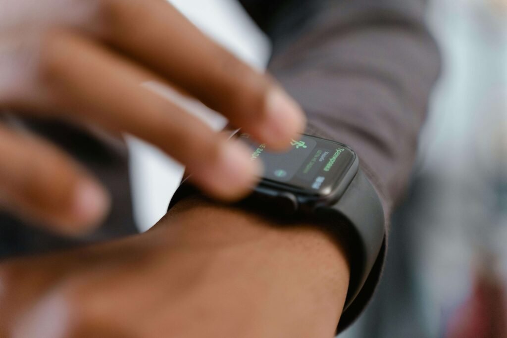 Fitbit device helping track workouts and sleep