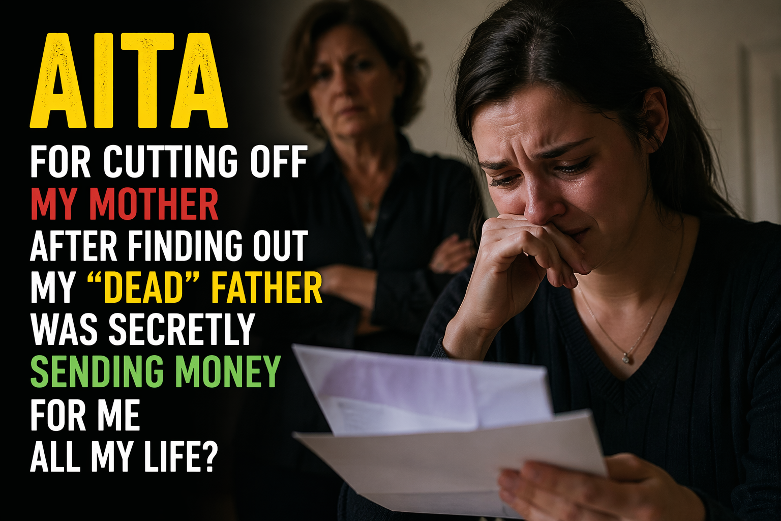 AITA for cutting off my mother after finding out my “dead” father was secretly sending money for me all my life?