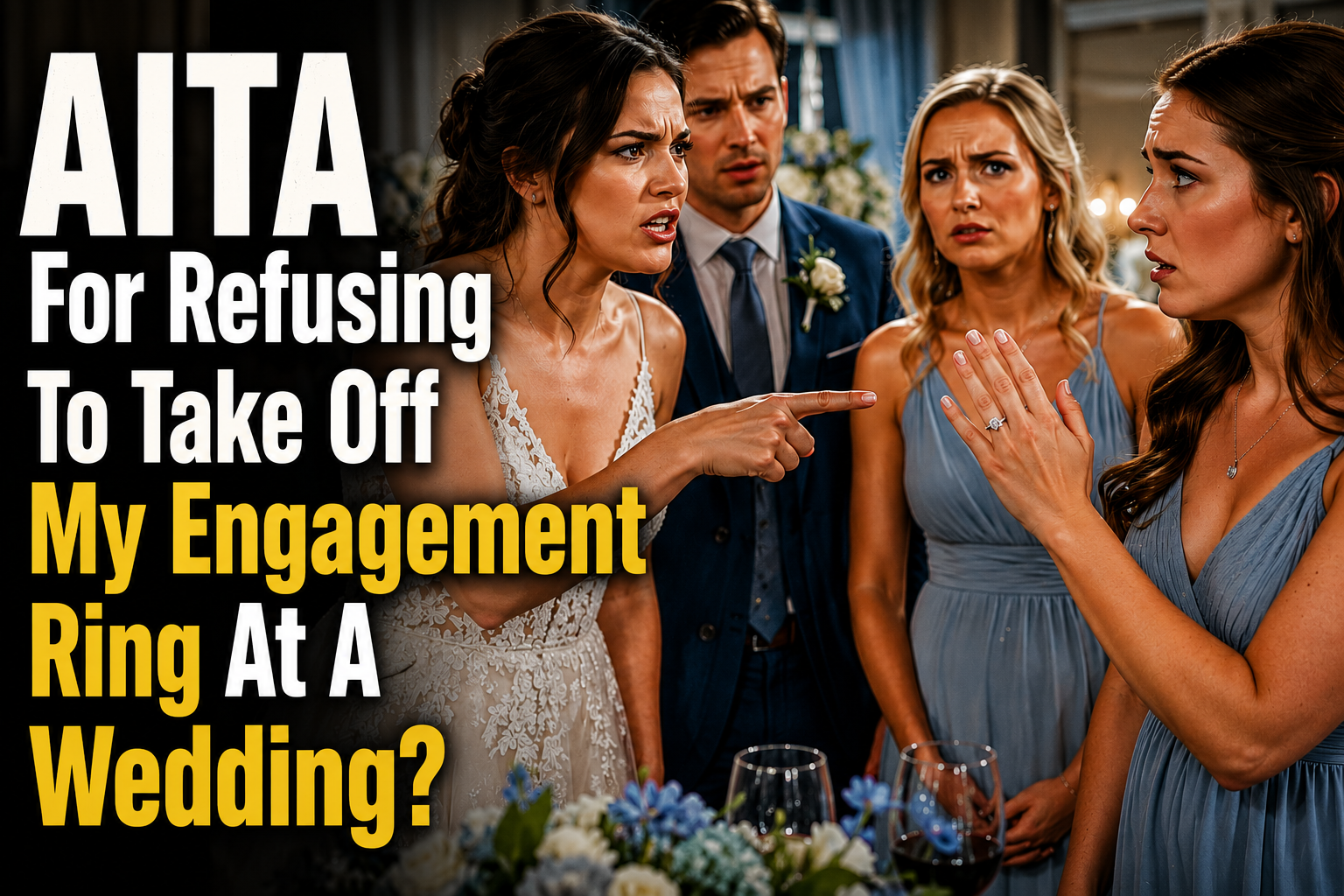 AITA For Refusing To Take Off My Engagement Ring At A Wedding?