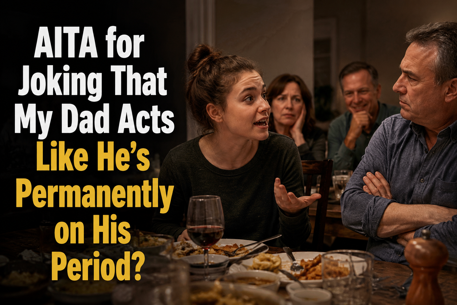AITA for Joking That My Dad Acts Like He’s Permanently on His Period?