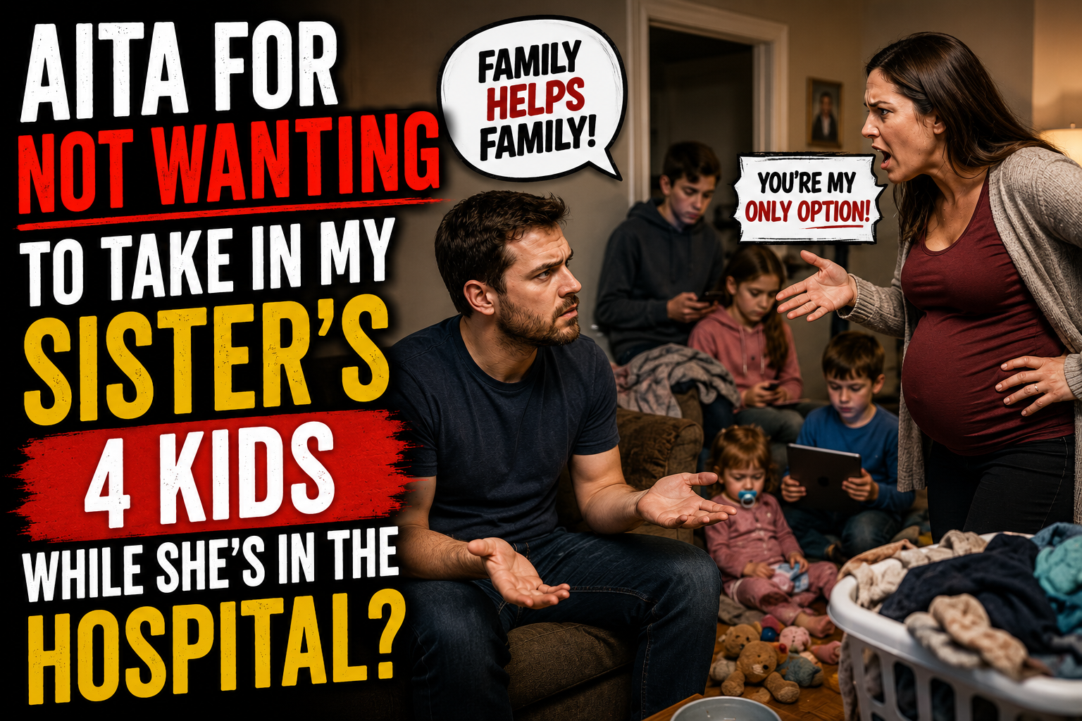 AITA for Refusing to Take in My Pregnant Sister’s 4 Kids Because We Don’t Have Space?