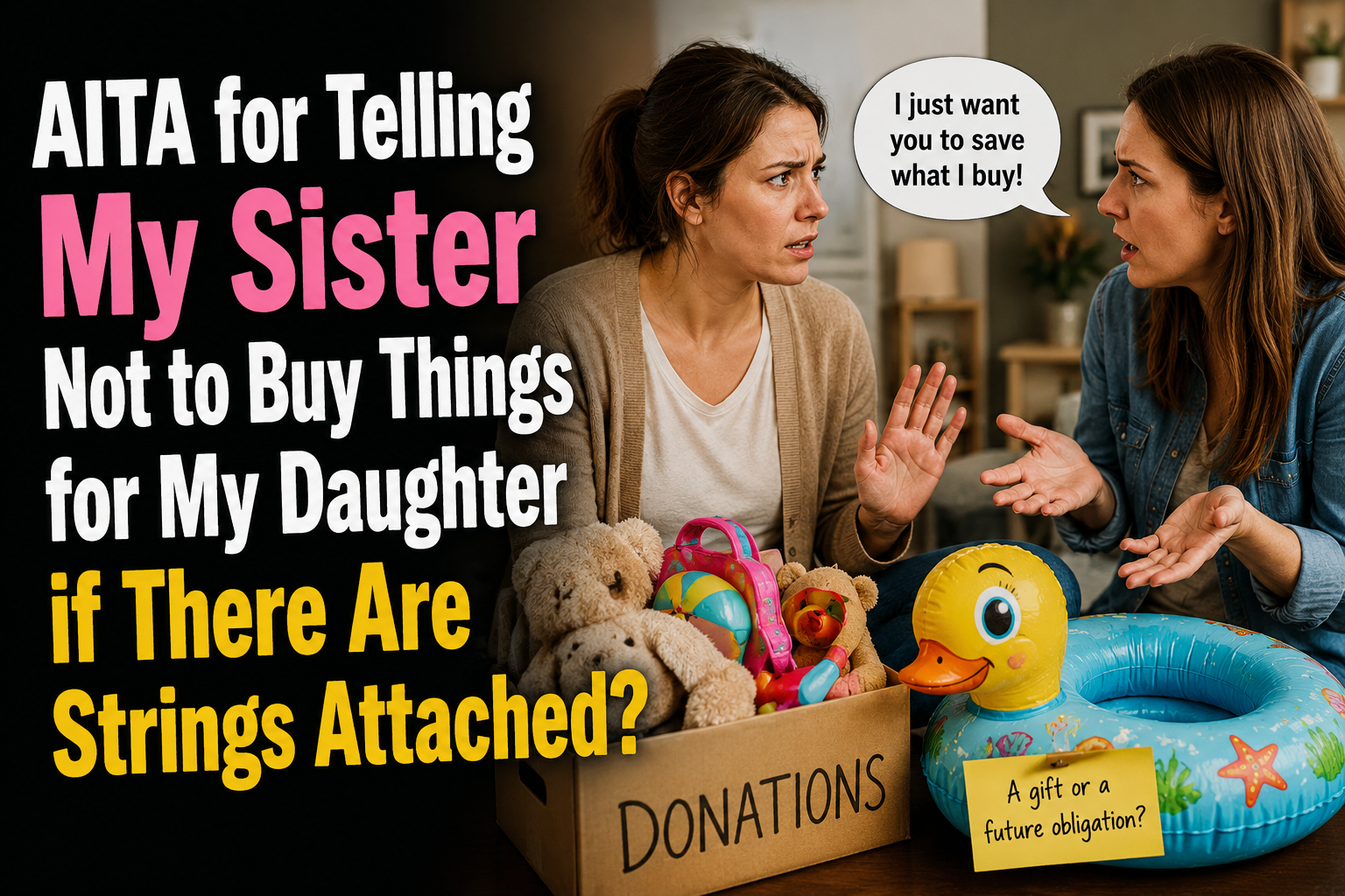 AITA for Telling My Sister Not to Buy Things for My Daughter if There Are Strings Attached?