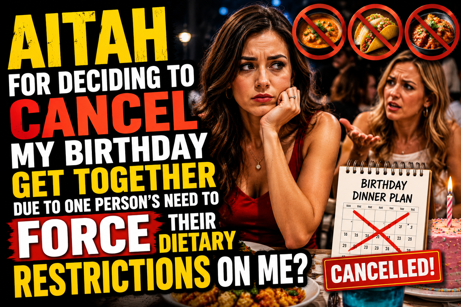 AITAH For Wanting To Cancel My Birthday Dinner After My Friend Tried To Control Where Everyone Eats Again?