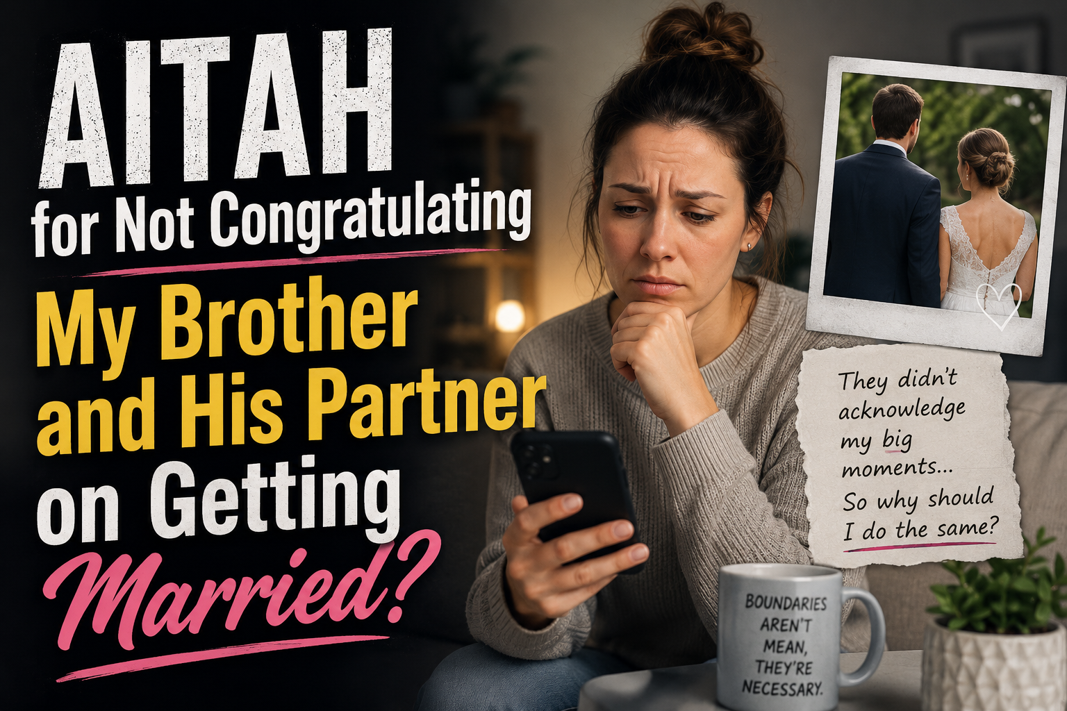 AITAH for Not Congratulating My Brother and His Partner on Getting Married?