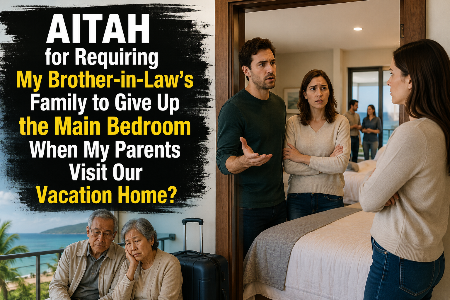 AITAH for Requiring My Brother-in-Law’s Family to Give Up the Main Bedroom When My Parents Visit Our Vacation Home?