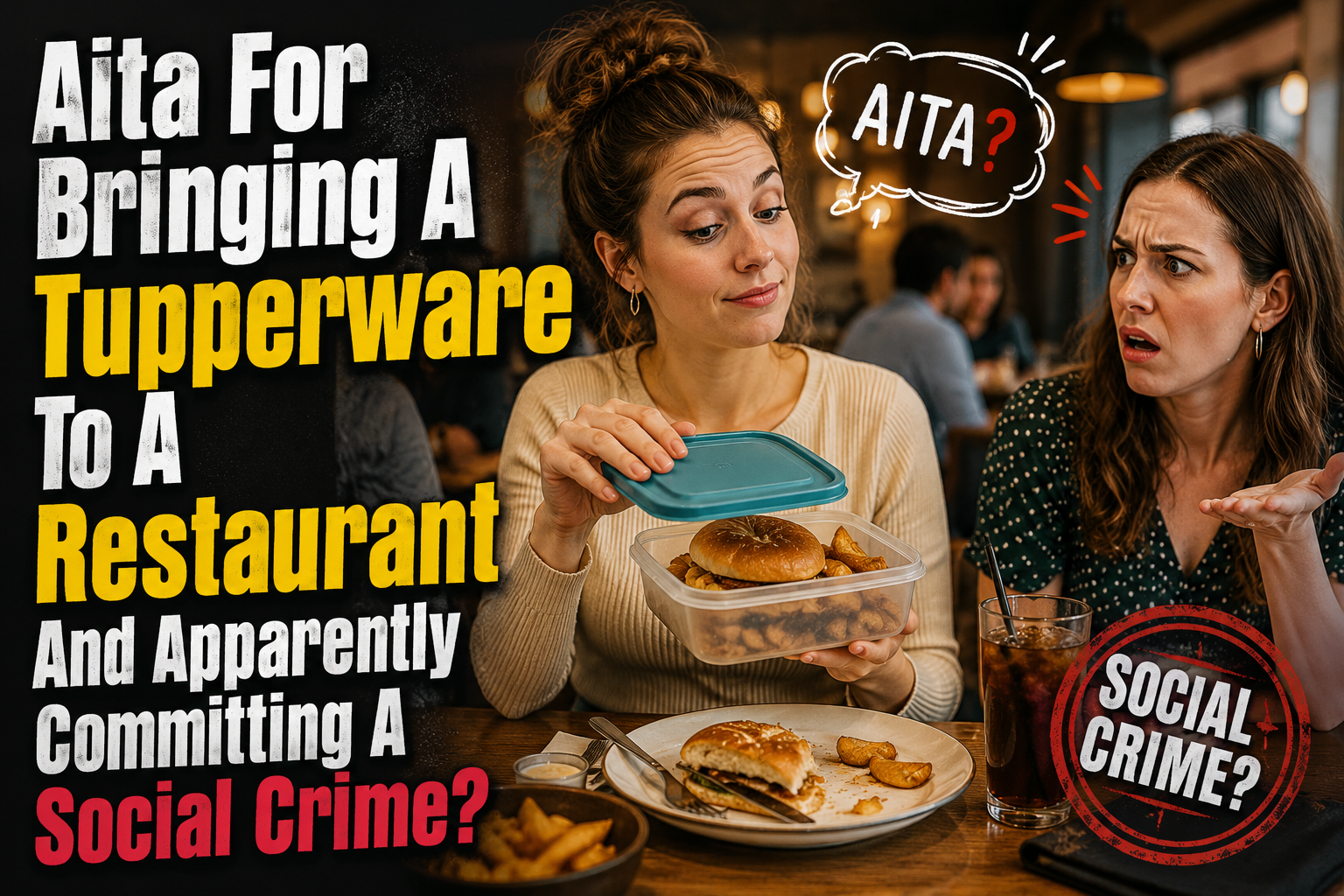 Aita For Bringing A Tupperware To A Restaurant And Apparently Committing A Social Crime?