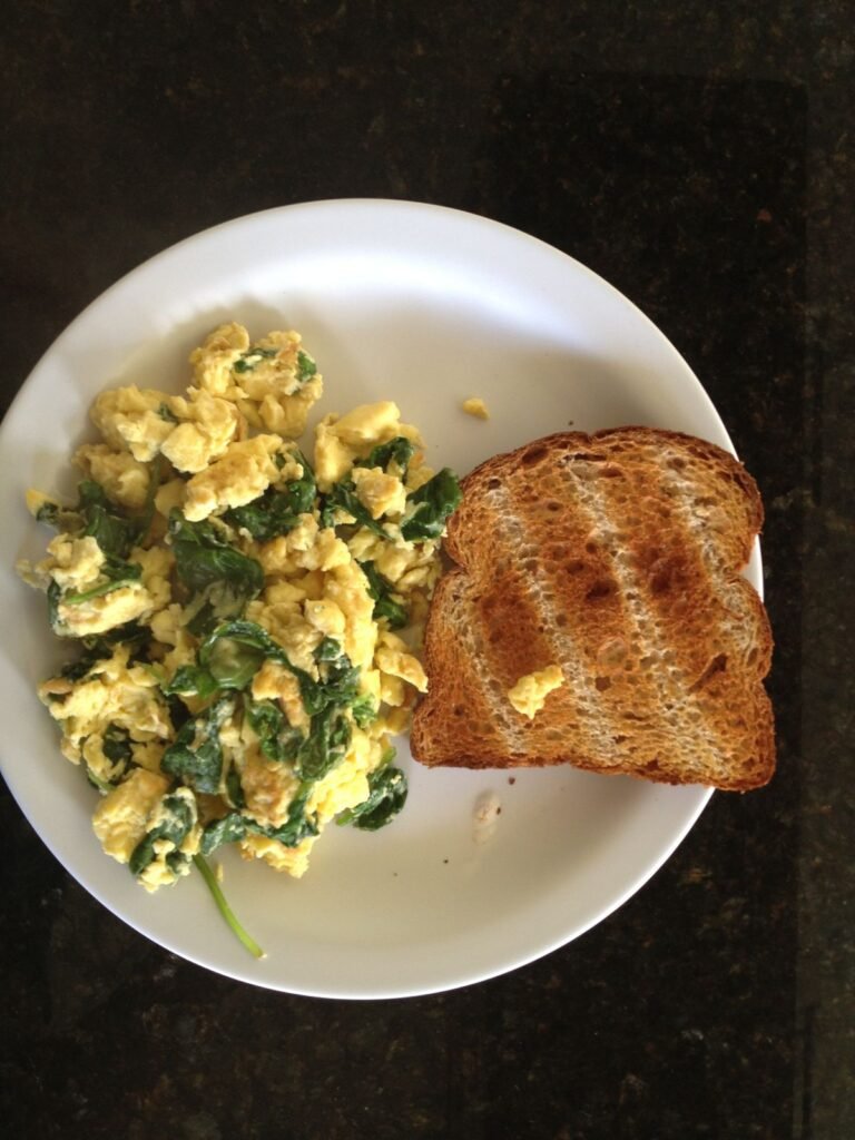 spinach to scrambled eggs
